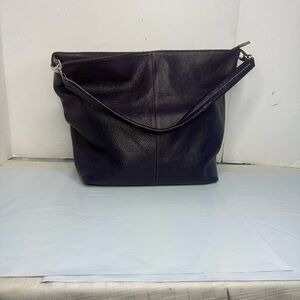 Apex & Co Deep Purple Leather Hobo Bag